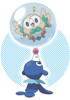Rowlet, Litten And Popplio Starter For Pokémon Sun - Sun And Moon Popplio - Free Transparent PNG Clipart Images Download. - Transparent PNG Free Download