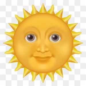 Sun Clipart Emoji - Sun With Face Emoji - Free Transparent PNG Clipart Images Download. - Transparent PNG Free Download