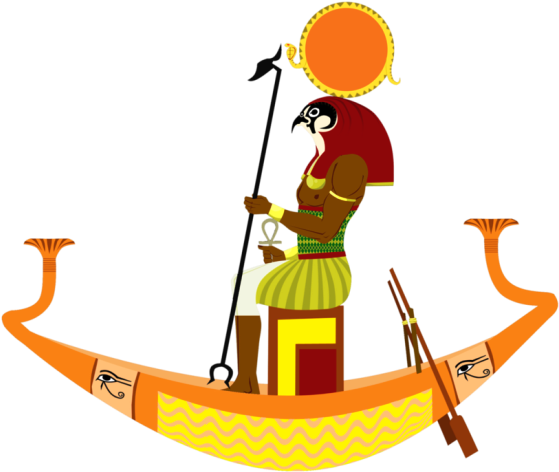 God Ra On Aten Boat-ve308 - Amon Ra Sun God - Free Transparent PNG Clipart Images Download. - Transparent PNG Free Download