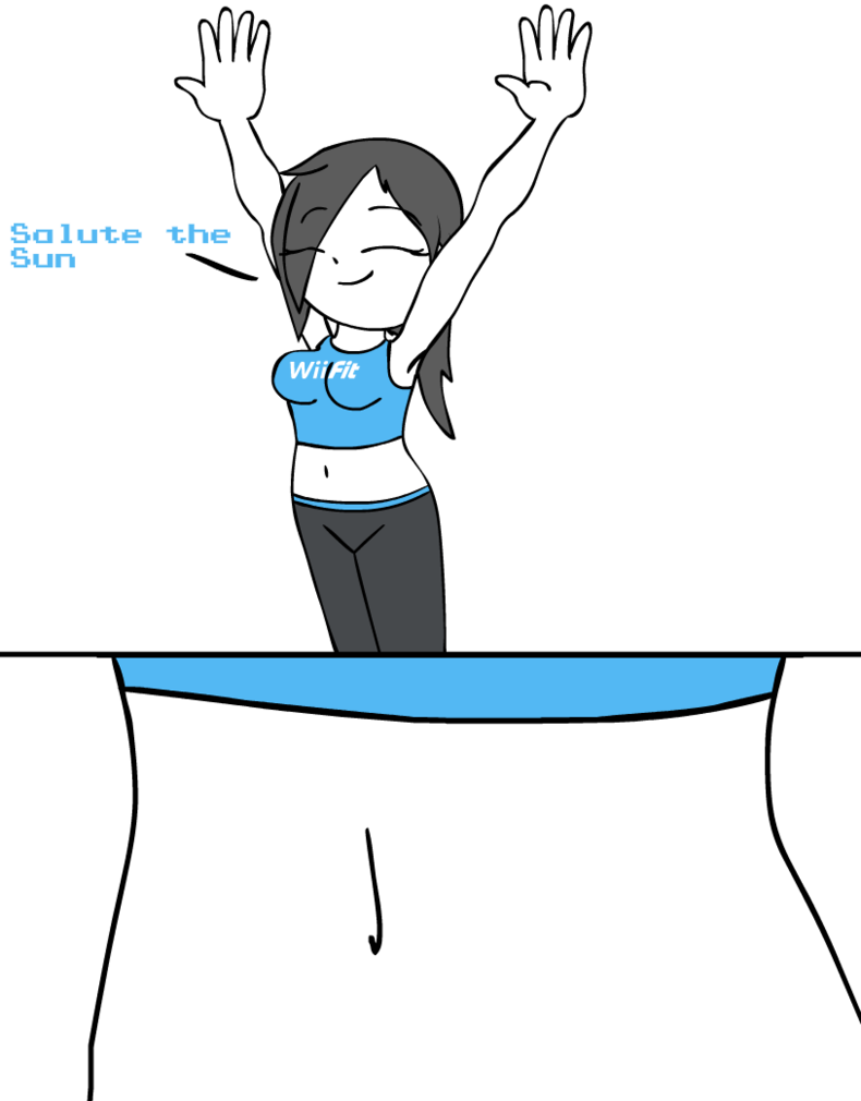 Wii Fit Trainer Sun Salutation Navel Close Up By Hfmr - Wii Fit Trainer Sun Salutation - Free Transparent PNG Clipart Images Download. - Transparent PNG Free Download