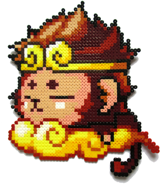 Made With Hama Perler Beads Feel Free To Look At My - Sun Wukong Pixel Art - Free Transparent PNG Clipart Images Download. - Transparent PNG Free Download