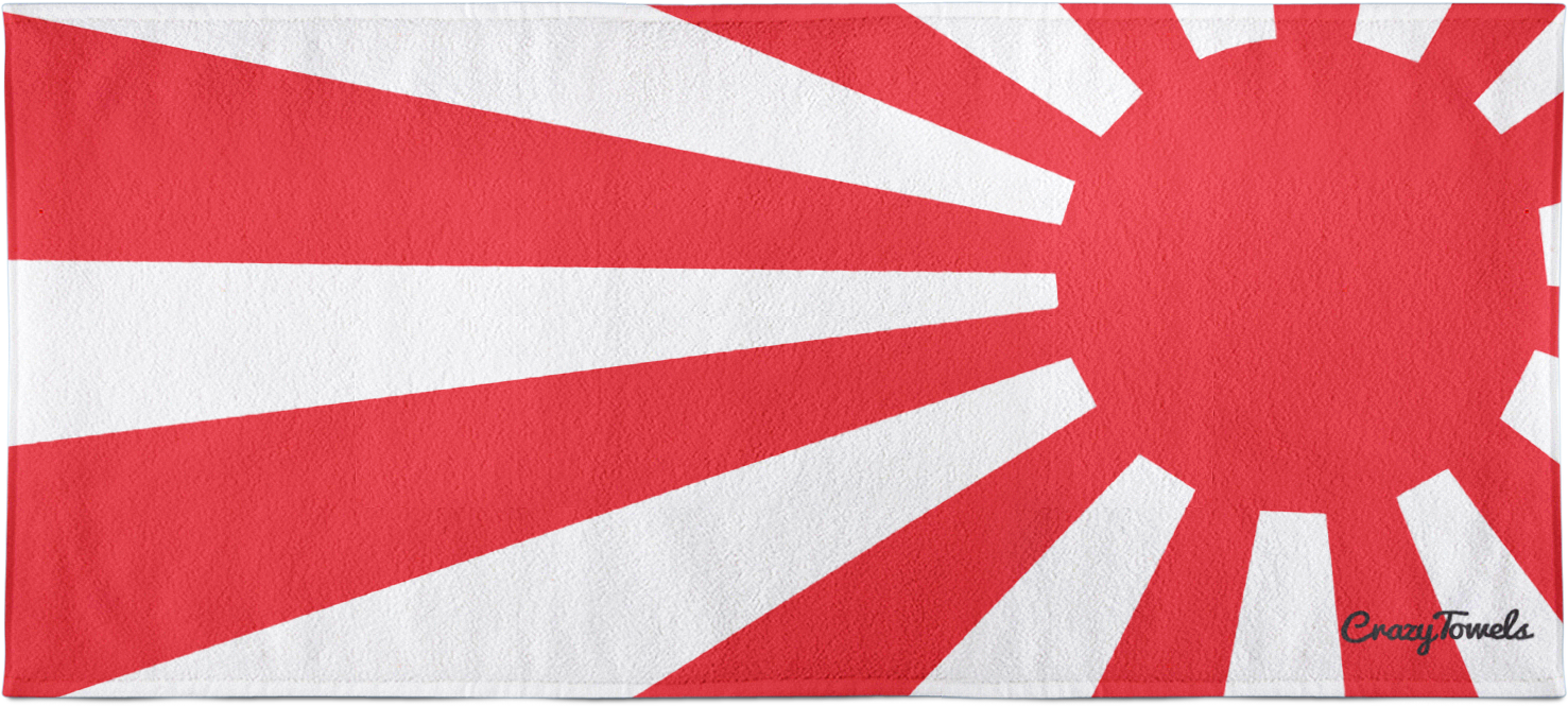 Rising Sun Japanese Flag Beach Towel - Japanese Rising Sun Png Transparent - Free Transparent PNG Clipart Images Download. - Transparent PNG Free Download