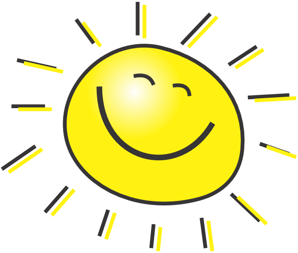 Happy - Sun - Clipart - Black - And - White - Cartoon Sun - Free Transparent PNG Clipart Images Download. - Transparent PNG Free Download