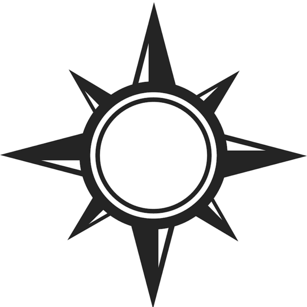 Round Compass Rubber Stamp - Black Sun Star Wars - Free Transparent PNG Clipart Images Download. - Transparent PNG Free Download
