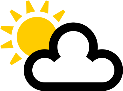 79° - Sun And Cloud Weather Symbol - Free Transparent PNG Clipart Images Download. - Transparent PNG Free Download