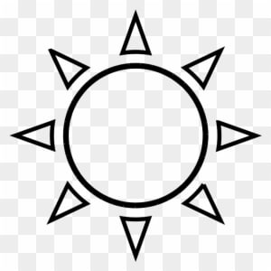 Sun Clipart Black And White - Simple Sun Drawing - Free Transparent PNG Clipart Images Download. - Transparent PNG Free Download