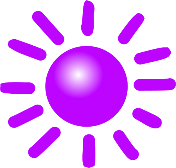 Sun Symbol Weather Clipart - Purple Sun Clip Art - Free Transparent PNG Clipart Images Download. - Transparent PNG Free Download