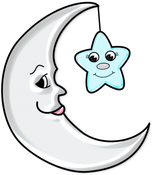 Cute Moon With Star Transparent Png Picture - Sun And Moon Cartoon Png - Free Transparent PNG Clipart Images Download. - Transparent PNG Free Download
