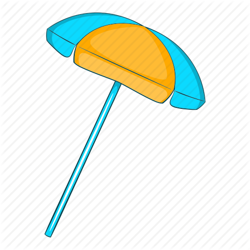 Cartoon Beach Umbrella - Flat Sun Umbrella - Free Transparent PNG Clipart Images Download. - Transparent PNG Free Download