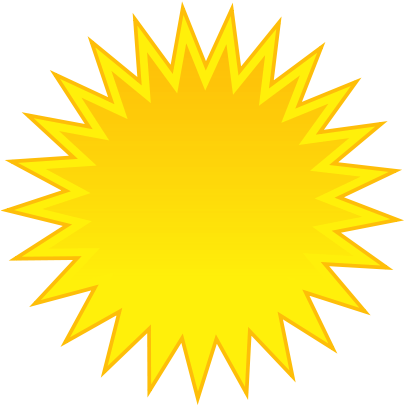Sunny Weather Clip Art - Cartoon Sun With Black Background - Free Transparent PNG Clipart Images Download. - Transparent PNG Free Download