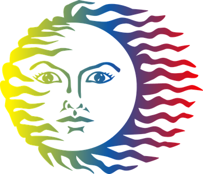 Anthropomorphic Colorful Face Hot Light So - Colorful Sun - Free Transparent PNG Clipart Images Download. - Transparent PNG Free Download