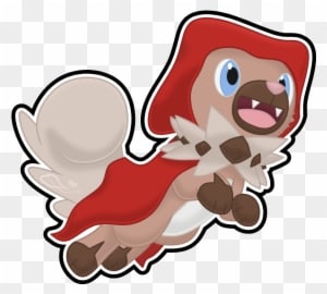 Red Riding Rockruff By The Emerald Otter - Pokémon Sun And Moon - Free Transparent PNG Clipart Images Download. - Transparent PNG Free Download
