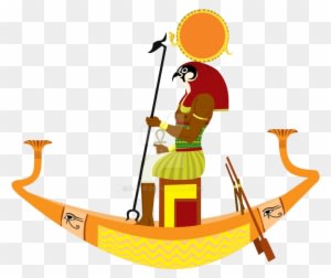 God Ra On A Sun Boat By Sanio - Amon Ra Sun God - Free Transparent PNG Clipart Images Download. - Transparent PNG Free Download