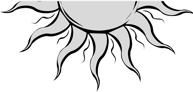 Warmth Sun, Sunlight, Summer, Sunrays, Sunbeams, Warmth - Draw A Half Sun - Free Transparent PNG Clipart Images Download. - Transparent PNG Free Download