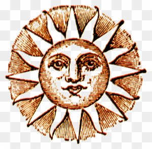 Vintage Sun 05 - Sun And Moon Drawing - Free Transparent PNG Clipart Images Download. - Transparent PNG Free Download