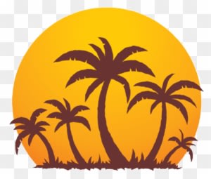 Cee Cee's Caribbean - Sun And Palm Tree Png - Free Transparent PNG Clipart Images Download. - Transparent PNG Free Download