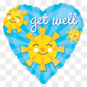 18" Get Well Smiley Suns - 18 Inch Get Well Smiley Suns 2s-flat - Free Transparent PNG Clipart Images Download. - Transparent PNG Free Download