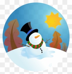 Snowman And The Sun - Free Transparent PNG Clipart Images Download. - Transparent PNG Free Download