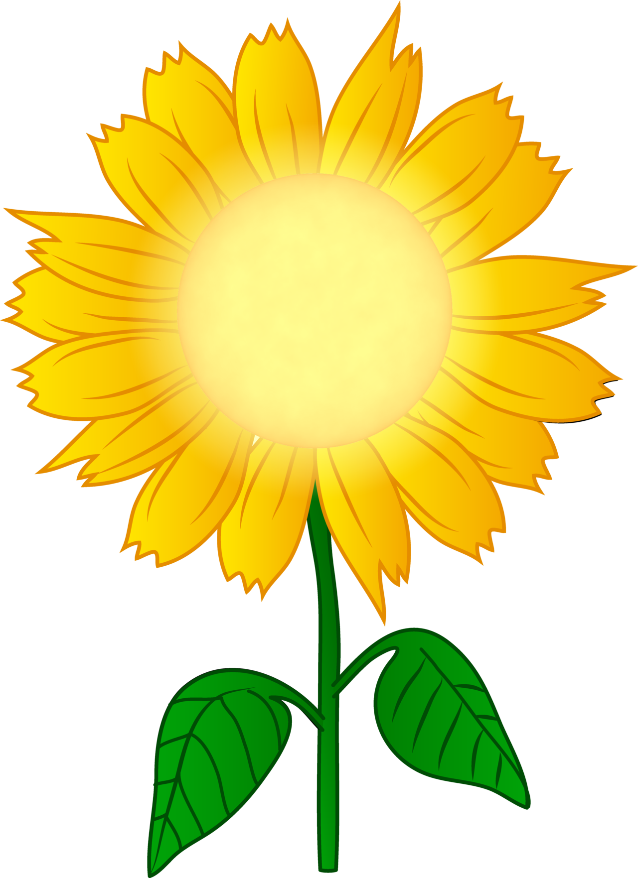 Sunflower Profile Clipart - Clip Art Sun Flower - Free Transparent PNG Clipart Images Download. - Transparent PNG Free Download