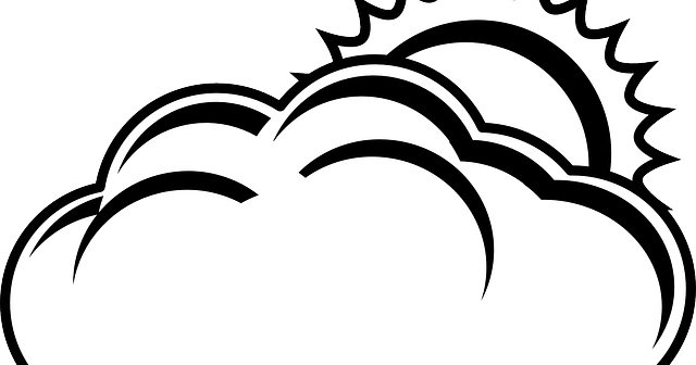 Sun And Clouds Clipart Black And White - Free Transparent PNG Clipart Images Download. - Transparent PNG Free Download