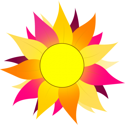 Pink And Orange Sun - Free Transparent PNG Clipart Images Download. - Transparent PNG Free Download