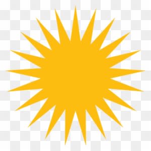 Sun Clipart Images Black And White Colorful Drawing - Kurdistan Sun - Free Transparent PNG Clipart Images Download. - Transparent PNG Free Download