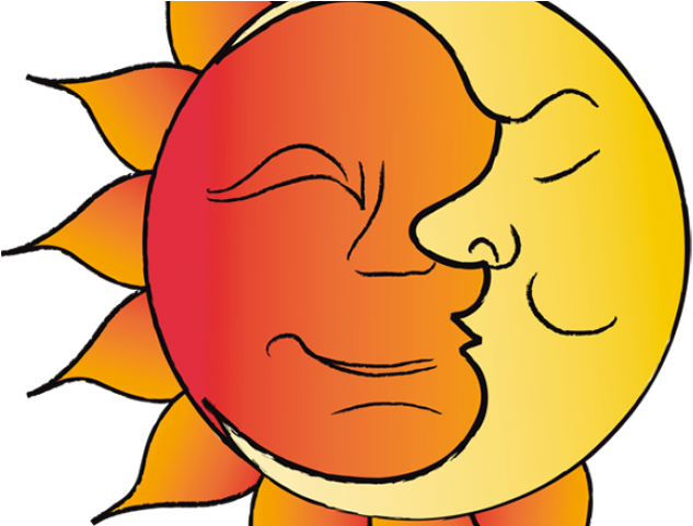 Solstice Cliparts - Half Moon And Half Sun - Free Transparent PNG Clipart Images Download. - Transparent PNG Free Download