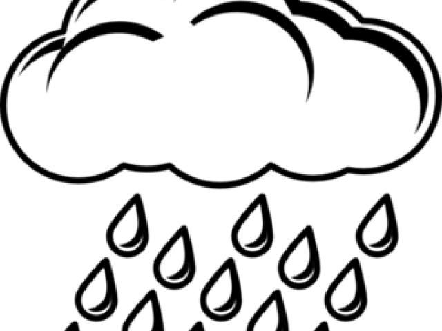 Rain Clipart Outline - Sun And Clouds Clipart Black And White - Free Transparent PNG Clipart Images Download. - Transparent PNG Free Download