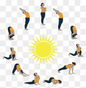 Circulatory System And Sun Salutations City Yoga Studio - Sun Salutation - Free Transparent PNG Clipart Images Download. - Transparent PNG Free Download