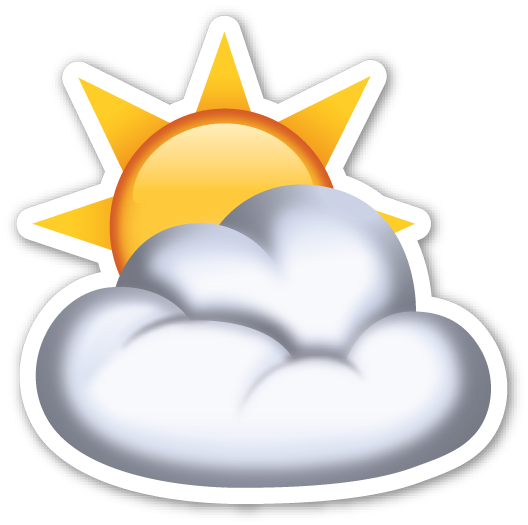 I Chose This Picture Because If It Is Cloudy, The Sun - Sun Cloud Emoji - Free Transparent PNG Clipart Images Download. - Transparent PNG Free Download
