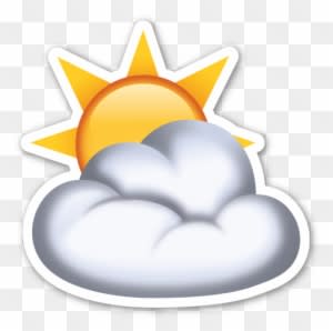 I Chose This Picture Because If It Is Cloudy, The Sun - Sun Cloud Emoji - Free Transparent PNG Clipart Images Download. - Transparent PNG Free Download