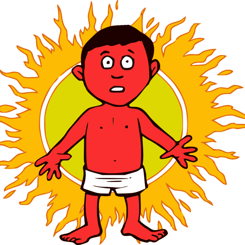 You Lie Out In The Sun Hoping To Get A Golden Tan But - Sun Burns Clipart - Free Transparent PNG Clipart Images Download. - Transparent PNG Free Download