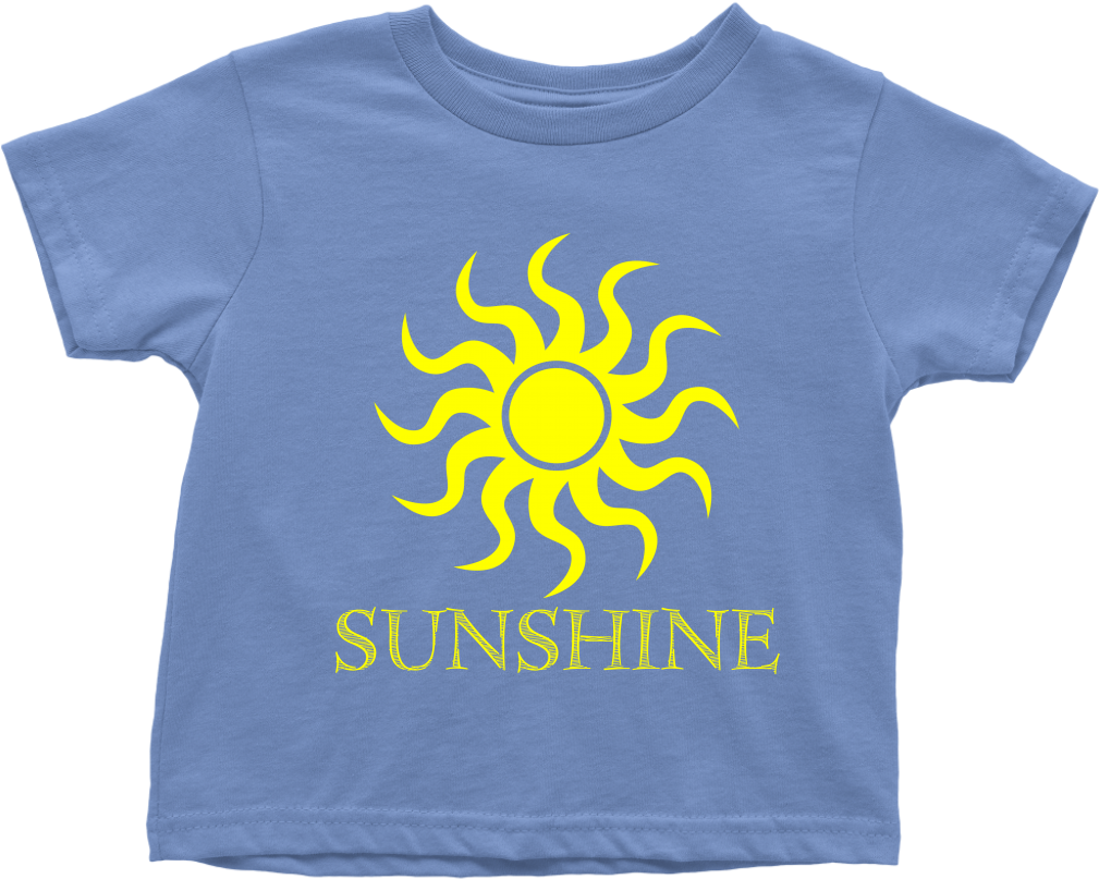 Sunshine T-shirt Infant/toddler - Sun Symbol On Black Background - Free Transparent PNG Clipart Images Download. - Transparent PNG Free Download