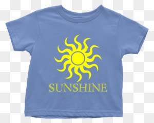 Sunshine T-shirt Infant/toddler - Sun Symbol On Black Background - Free Transparent PNG Clipart Images Download. - Transparent PNG Free Download