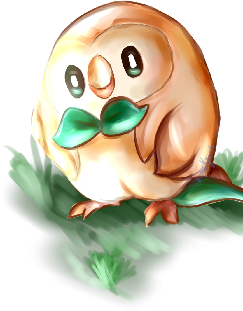 Pokemon Sun/moon [rowlet] By Ginakyona - Pokémon Sun And Moon - Free Transparent PNG Clipart Images Download. - Transparent PNG Free Download