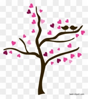 Love Birds On A Tree, Free Valentine Clip Art - Wedding - Free Transparent PNG Clipart Images Download. - Transparent PNG Free Download