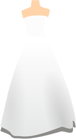 Wedding Dress Clip Art At Clker - Cartoon Wedding Dress Png - Free Transparent PNG Clipart Images Download. - Transparent PNG Free Download