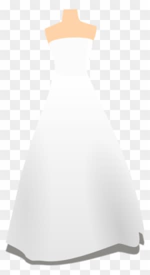 Wedding Dress Clip Art At Clker - Cartoon Wedding Dress Png - Free Transparent PNG Clipart Images Download. - Transparent PNG Free Download
