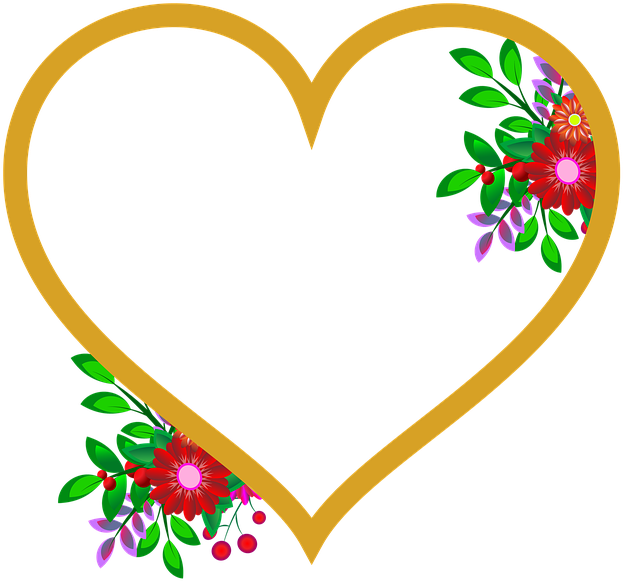 Photo Frame, Heart, Flowers, Wedding, Love, Happiness - Png Format Wedding Flowers Png - Free Transparent PNG Clipart Images Download. - Transparent PNG Free Download