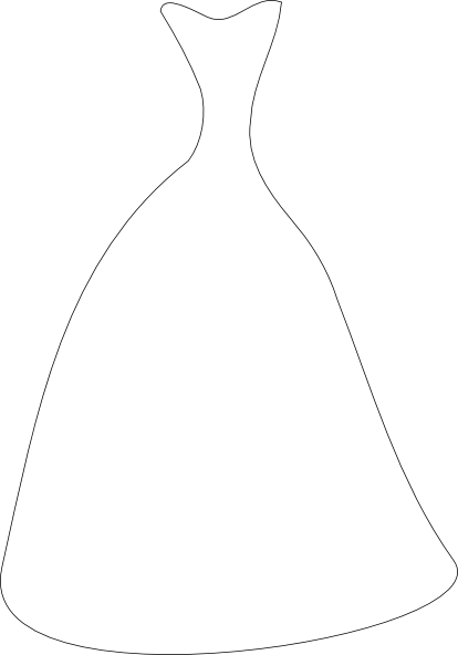 Gown Cliparts - White Wedding Dress Silhouette - Free Transparent PNG Clipart Images Download. - Transparent PNG Free Download