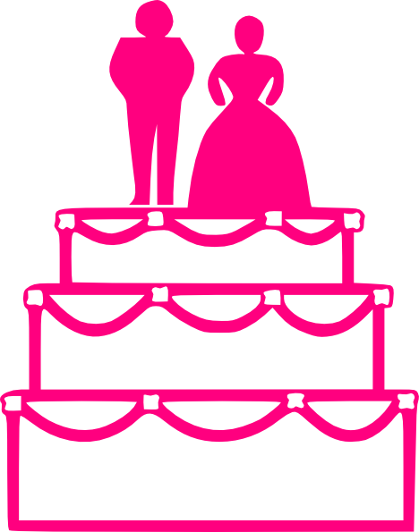 Pink Wedding Cake Clip Art At Clker - Wedding Cake Clip Art - Free Transparent PNG Clipart Images Download. - Transparent PNG Free Download