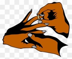 Wedding Hand Ring Clip Art At Clker - Wedding Rings Clip Art - Free Transparent PNG Clipart Images Download. - Transparent PNG Free Download