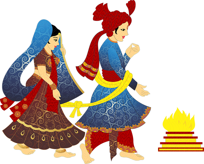 Indian Clipart Bride Groom - Indian Wedding Clipart Png - Free Transparent PNG Clipart Images Download. - Transparent PNG Free Download