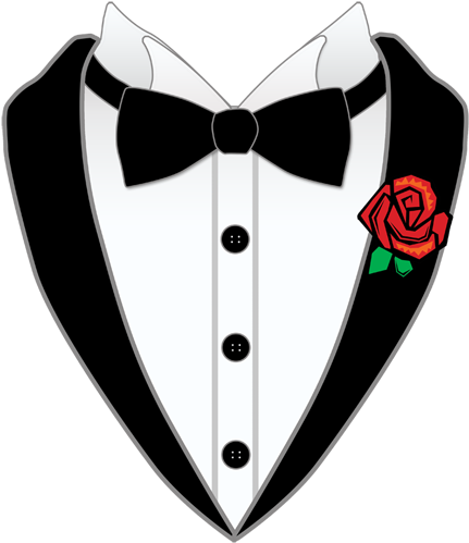 Senior Prom Clipart - Tuxedo Groom Or Groomsman Wedding Party T Shirt - Free Transparent PNG Clipart Images Download. - Transparent PNG Free Download