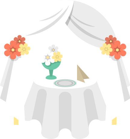 Catering From Buffets To Multiple Course Dinners We - Wedding Reception Cartoon Png - Free Transparent PNG Clipart Images Download. - Transparent PNG Free Download