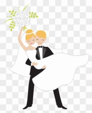 Noivos - Minus - Wedding Bouquet Throwing Cartoon - Free Transparent PNG Clipart Images Download. - Transparent PNG Free Download