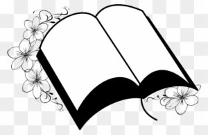 Bible With Flowers Wedding Clip Art - Wedding Clipart Black And White Hd - Free Transparent PNG Clipart Images Download. - Transparent PNG Free Download