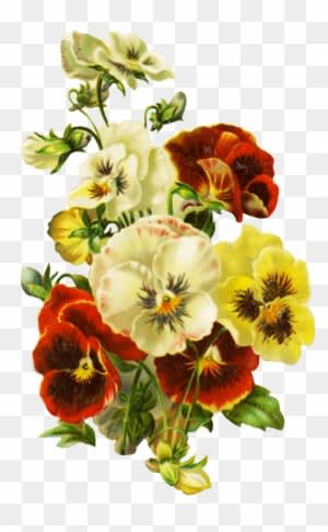 Bouquet Of Pansies - Wedding Invitation - Free Transparent PNG Clipart Images Download. - Transparent PNG Free Download