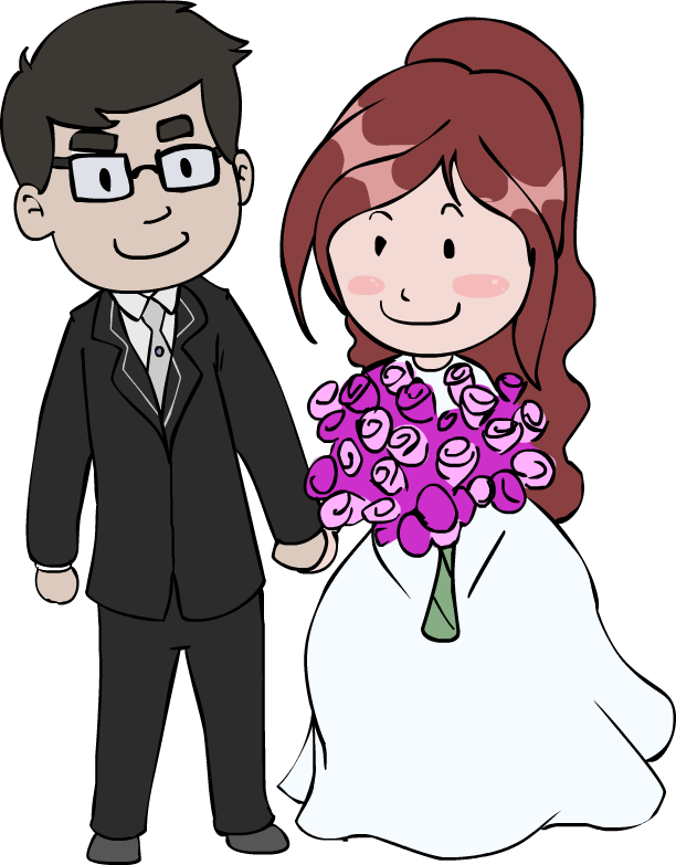 Cartoon Pictures Of Wedding Couples - Wedding Couple Cartoon Png - Free Transparent PNG Clipart Images Download. - Transparent PNG Free Download