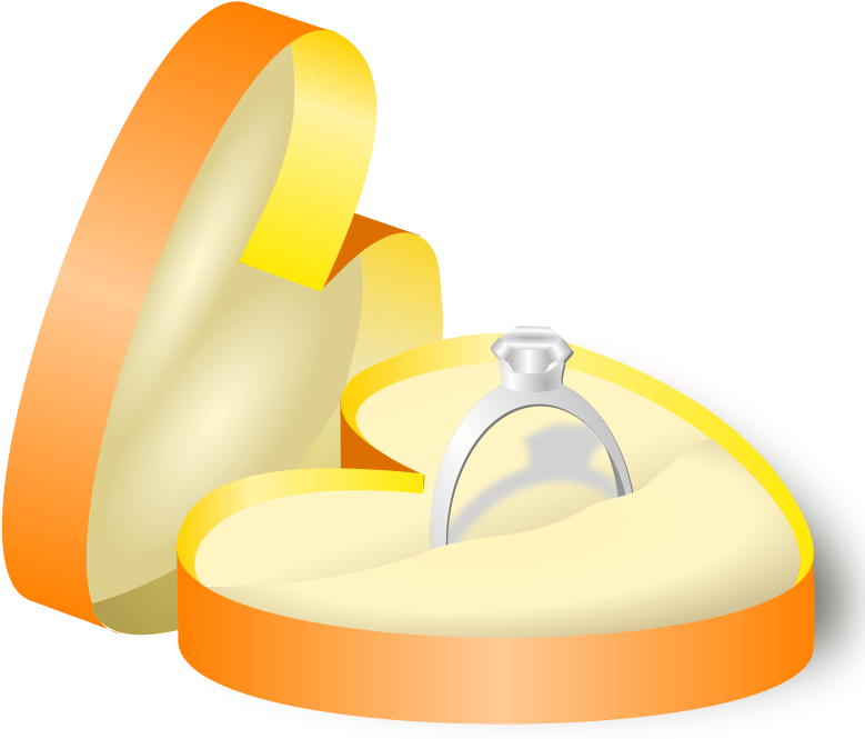 Engagement Ring In Box - Wedding Ring In A Box Art - Free Transparent PNG Clipart Images Download. - Transparent PNG Free Download
